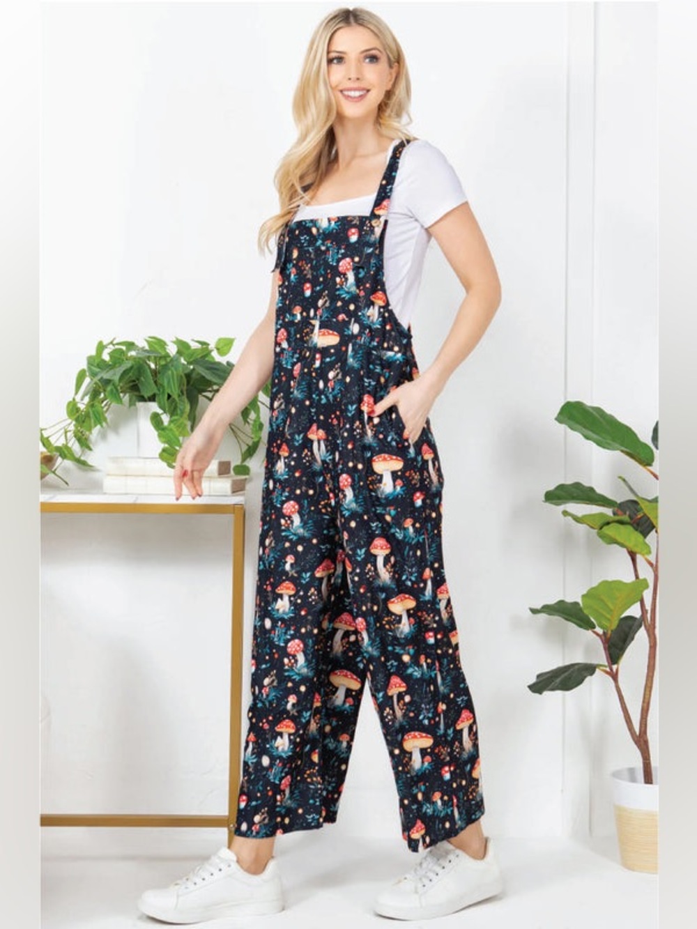 L.A.Soul Dreamy Mushroom Corduroy Overall